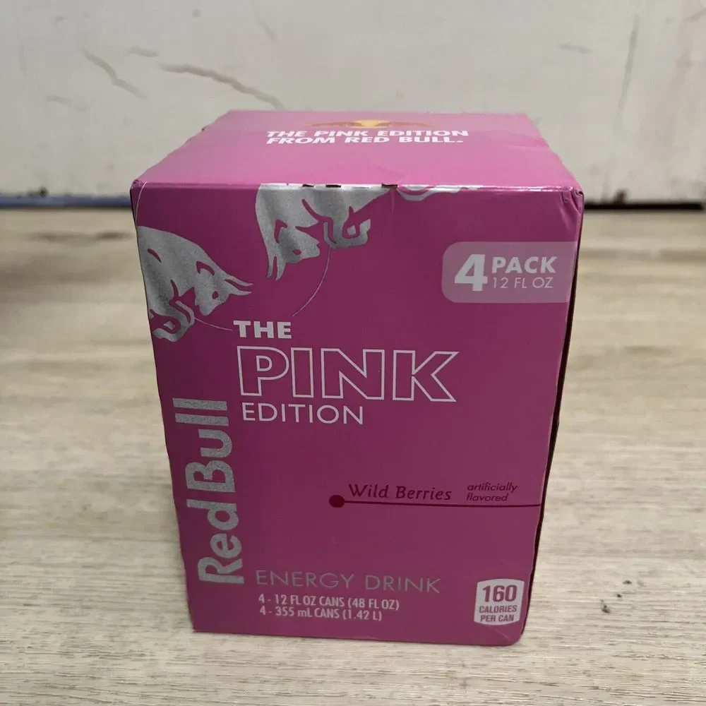 Red Bull Pink Edition Wild Berries 12 Oz  Sugar‎ Version 4pk Energy Drink